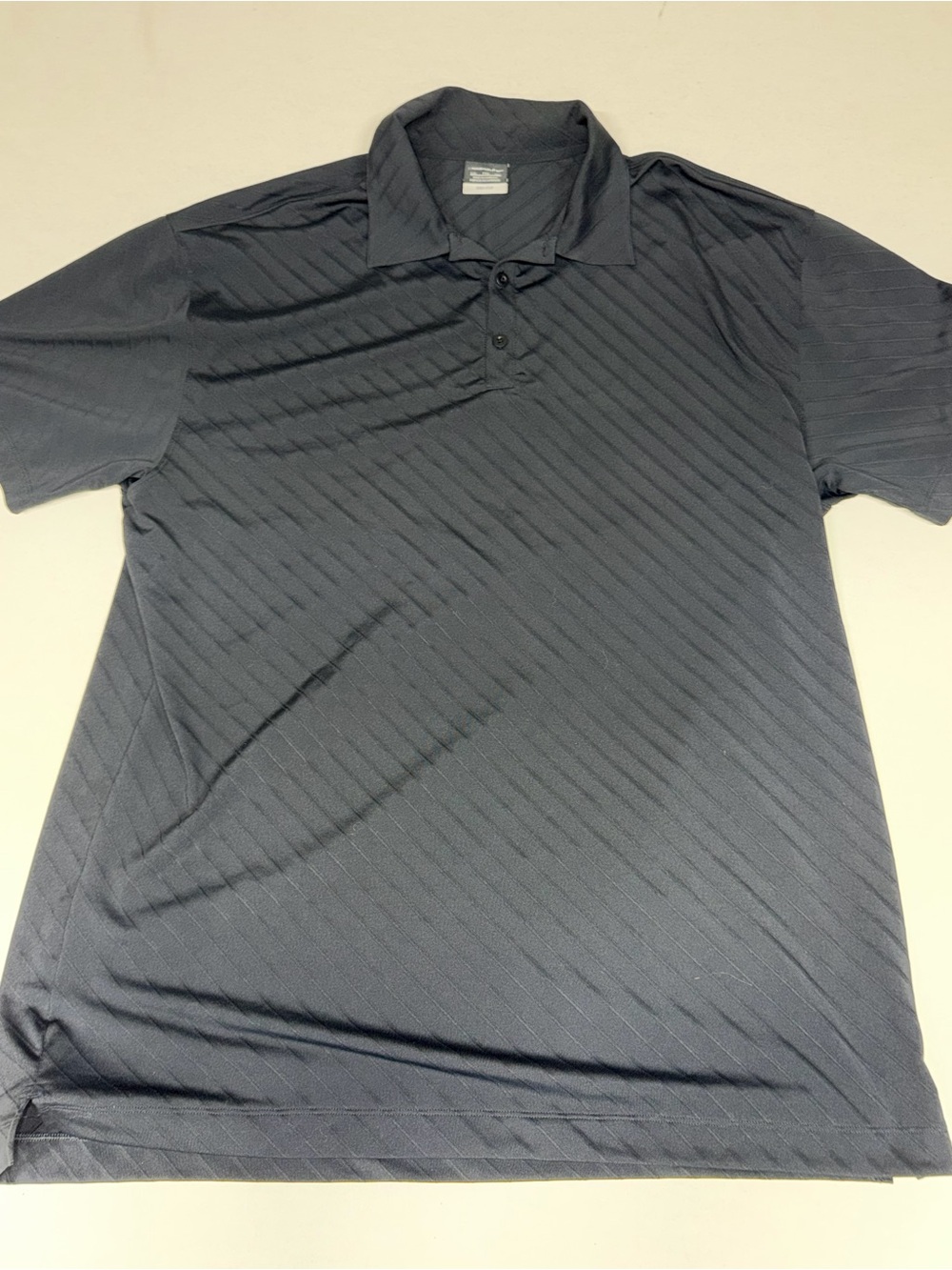 Nike Men's Polo Shirt in Dark Gray with Subtle Diagonal Texture